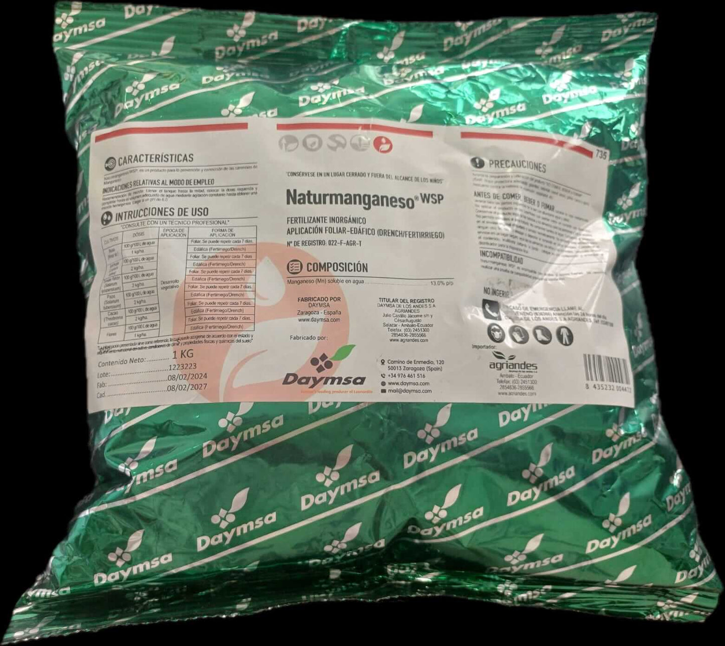 Quelato de manganeso DAYMSA 1 Kg